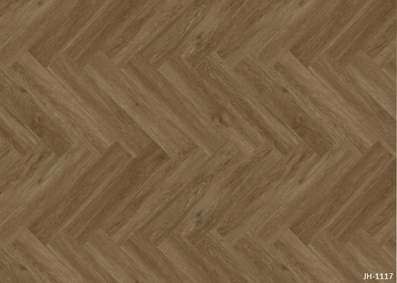 Anti Slip Drop Click Herringbone SPC Flooring Waterproof Oak Vinyl Plank
