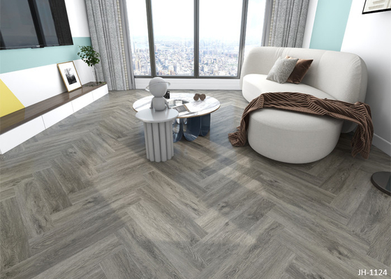 610mmx128mm Herringbone SPC Flooring Real Wood Grain Texture