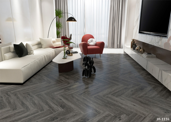 Herringbone SPC Flooring Super Click Waterproof Anti Slip Plastic Home Decor